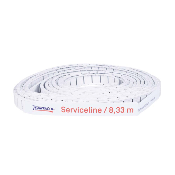 Aufschlaglinie TENNTASTIC Tennislinie WHITE FLEX 4 cm, Serviceline 8,33 m