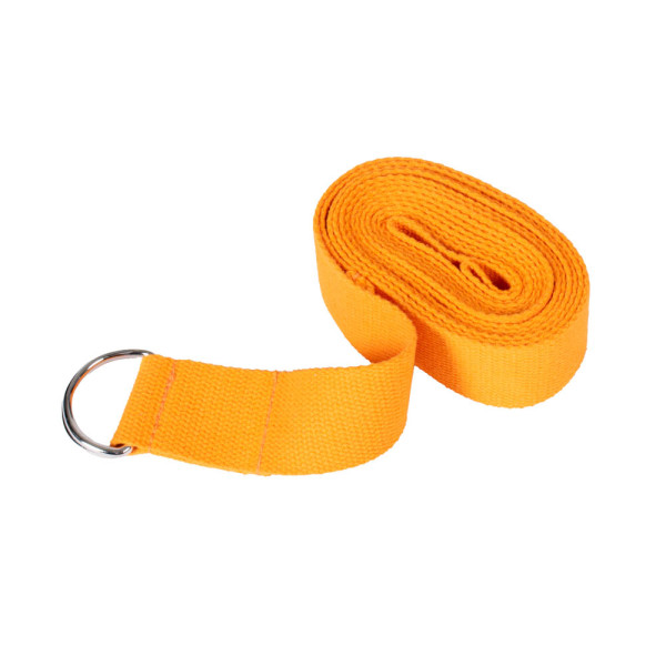 Yogagürtel Orange, 3 Meter Baumwolle