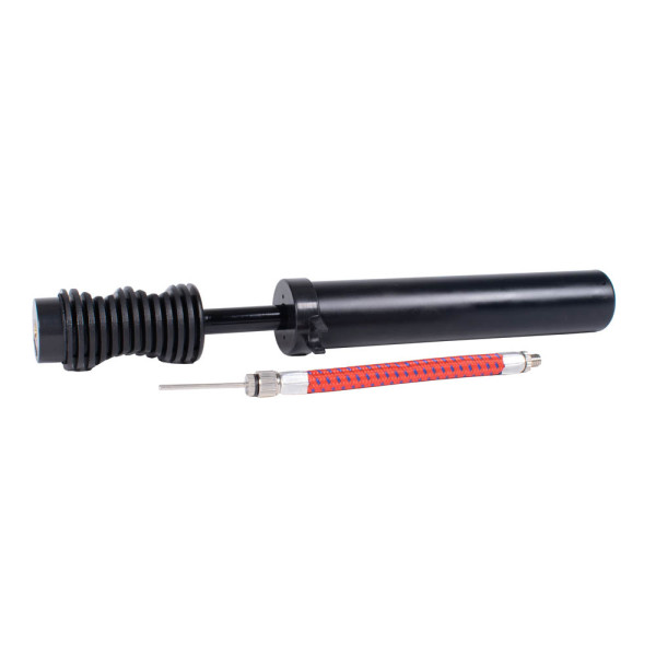 Ballpumpe DOUBLE ACTION mit Ventilschlauch (rot)