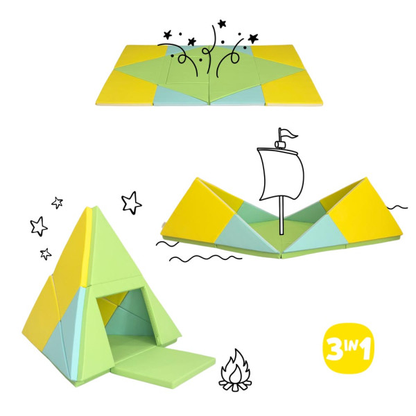 Spielmatte 3-in-1 Tipi & Boat