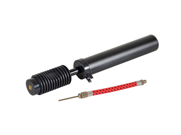 Ballpumpe DOUBLE ACTION mit Ventilschlauch (rot)