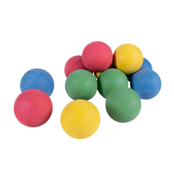 Moosgummiball 60 Gramm GUT SPRINGEND, 12er SET