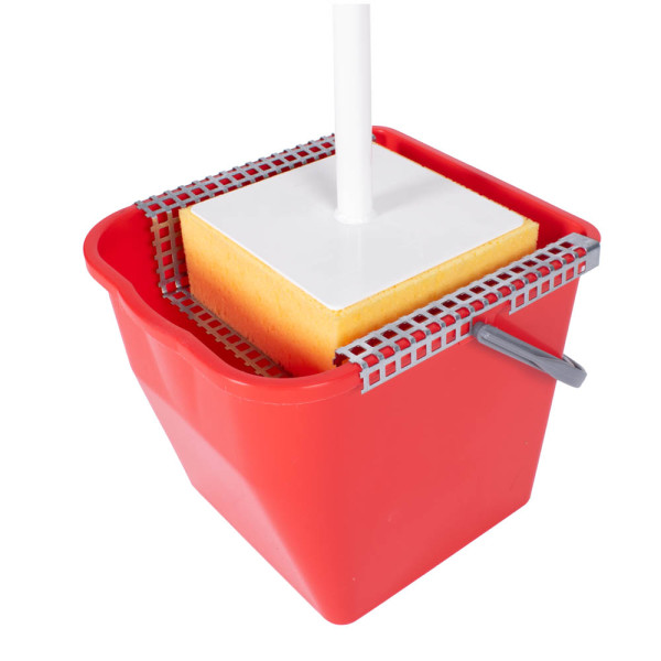 Saugstampfer ROBUST, mit Eimer - Rot
