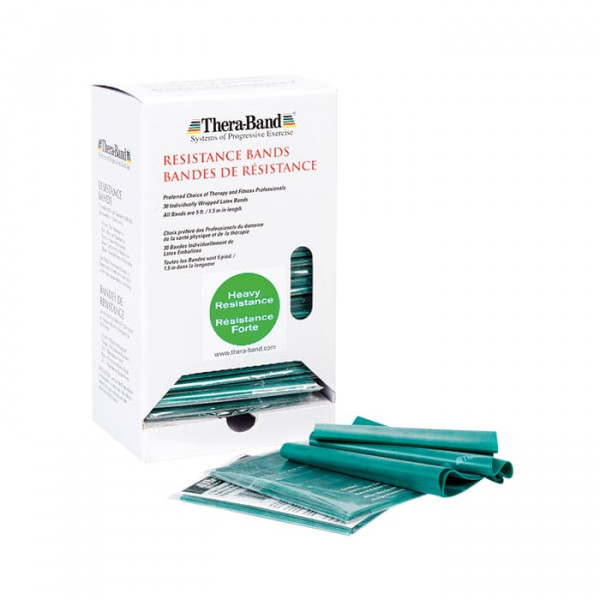 TheraBand DISPENSER - Schwer 30 x 1,5 einzeln verpackt GRÜN