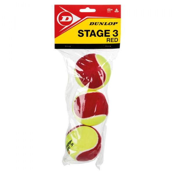 Dunlop Stage 3 Ball, 3er Polybag