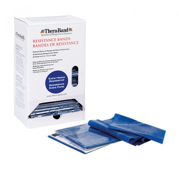 Thera Band DISPENSER - Schwer 30 x 1,5 einzeln verpackt BLAU