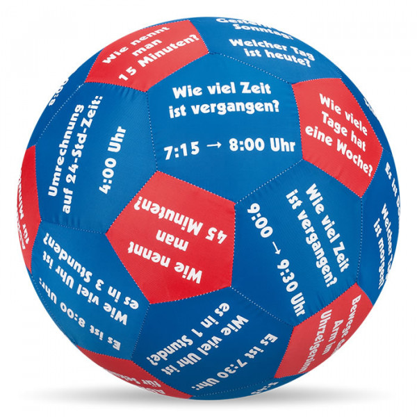 Lernspielball Zeit und Uhrzeit Ø 35 cm
