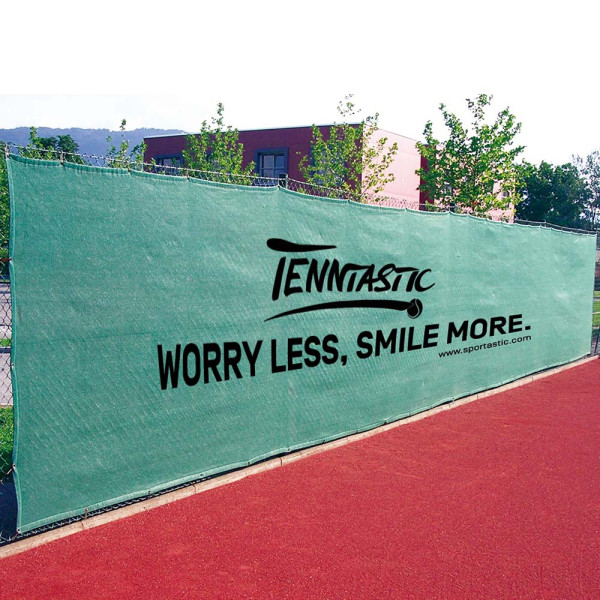 Tennisblende TENNTASTIC Green 12 x 2 m inkl. Karabiner