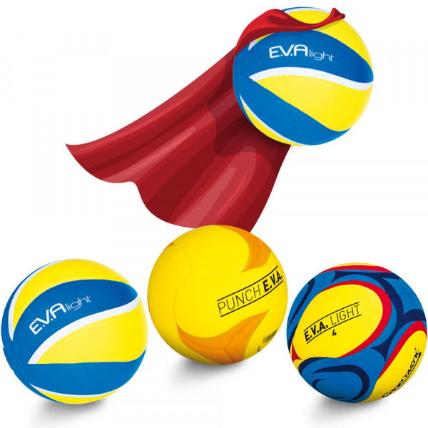 E.V.A. Set - Spiel- Wurfball, Volleyball und Fußball