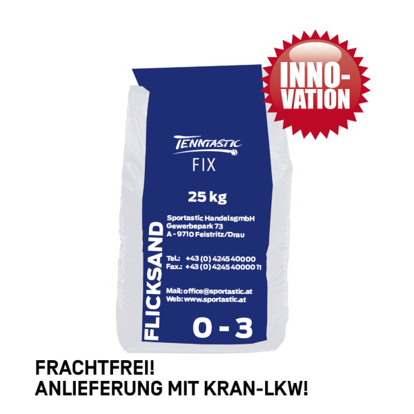Tennissand – Tenntastic FIX, Flicksand Körnung 0-3