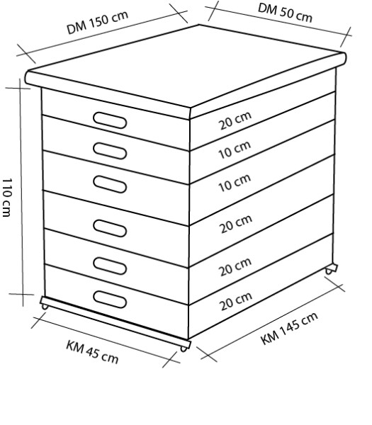 Sprungkasten ÖNORM & Premium Ledereckel, 6-teilig