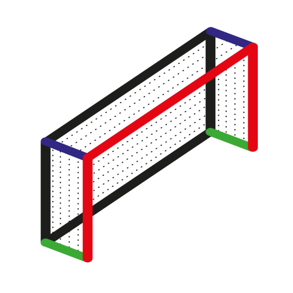TORNETZ für Handball- und Kleinfeldtore (Torgröße 300 x 160 cm, Netztiefe 100/100) - EINFÄRBIG