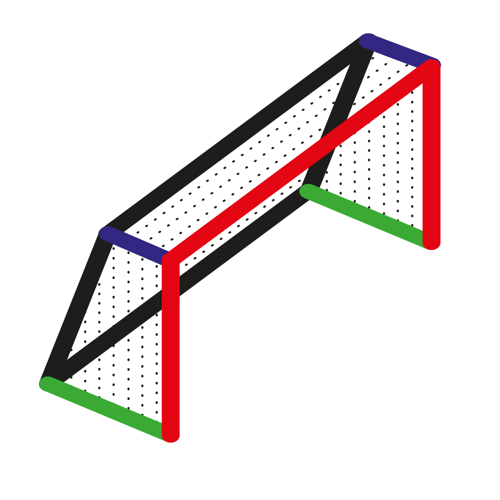 Handballtornetz – 3,10 X 2,10 M, PP 4 Mm, Knotenlos, Weiß, Mit Spannleine, Für Handball & Kleinfeld Fußball