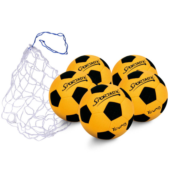 Fußball YOUNG 5er Set + Ballnetz