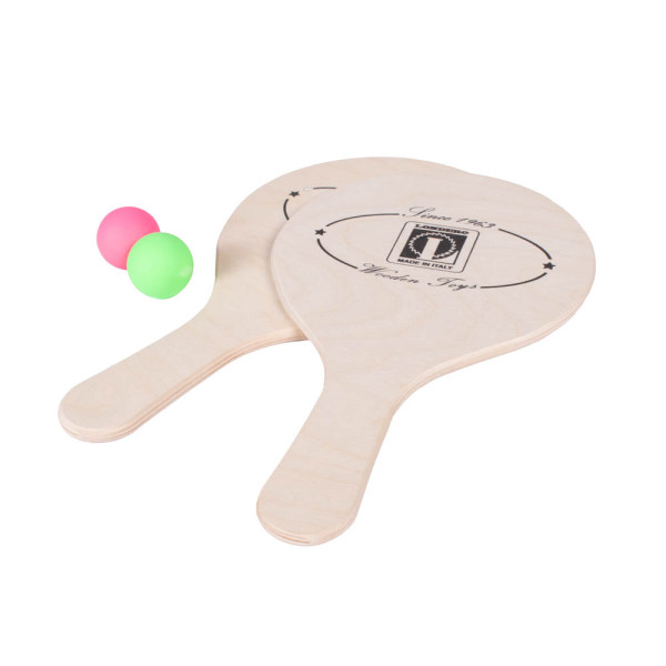 Raquette - Rückschlagspiel Paddel-Set, Holz